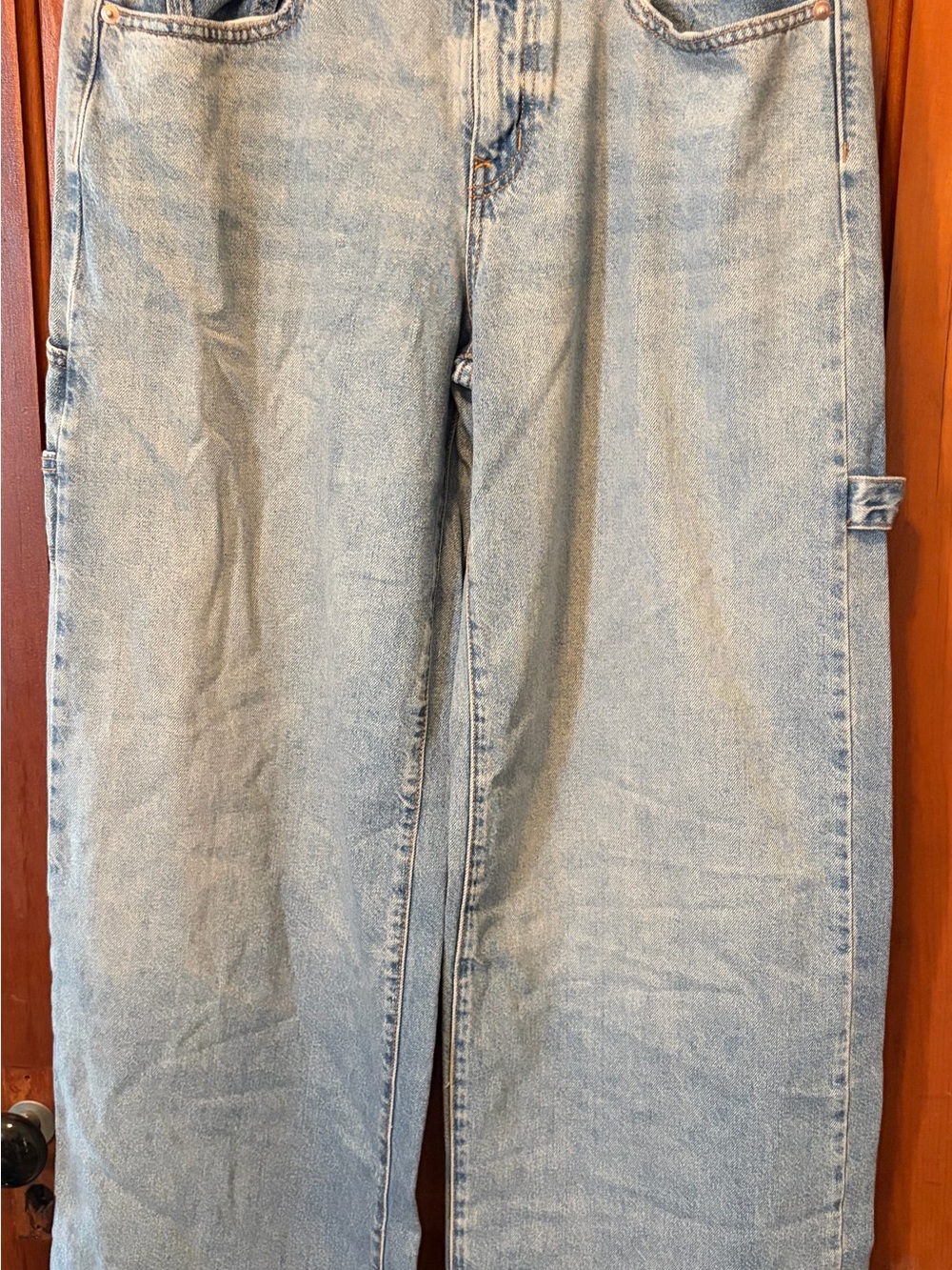 Light Wash Women’s Jeans- low rise, baggy, jeans, rigid denim
